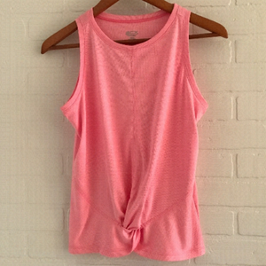 ACX Women’s Tank top Athletic Training Twist front Neon Pink Sporty Size M
